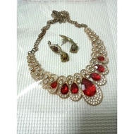Indian Necklace Earrings Jewellery Set
