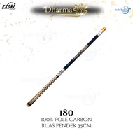 Tegek Ruas Pendek 35cm EXORI Dharma Pole Carbon 100% Joran Pancing Kaku