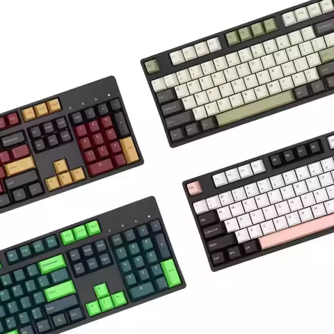 1 Set GMK Olivia Nautilus Red Samurai Amethyst Iris WOB BOW Keycaps PBT Double Shot Key Caps Cherry