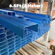 6.5 feet (2meter) C Channel Biru / Batten Blue Besi Bumbung Rak Bunga Besi biru