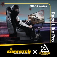 SIMMATCH PREMIUM RACING simulator COCKPIT SEAT Full Set Racing Simulator Steering Wheel Stand G29 T3
