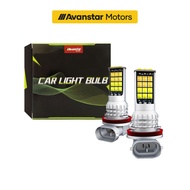 Avanstar Motors 2PCS 30LED Fog Light Replacement Bulb Dual Color 12V 35W 2600LM