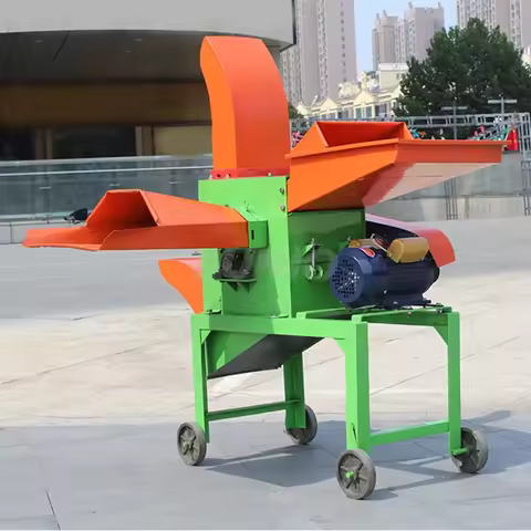 Chuff Straw Crusher Poultry Animal Cattle Feed Making Grass Shredder Silage Chopper Fodder Forage Ch
