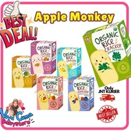 apple monkey organic rice crackers& RICE PUFF