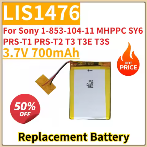 New Replacement Battery 3.7V 700mAh LIS1476 for Sony 1-853-104-11 MHPPC SY6 PRS-T1 PRS-T2 T3 T3E T3S