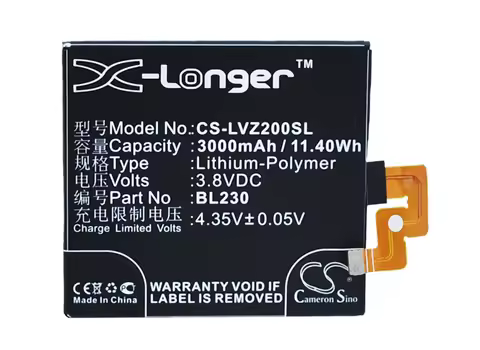 3000mAh Battery BL230 for Lenovo VIBE Z2, VIBE Z2t, VIBE Z2w