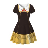 สปอตกรุงเทพ Anya Forger คอสเพลย์ชุดอะนิเมะ SPY × FAMILY วิกผม เครื่องแต่งกายเสื้อผ้าเด็กผู้หญิงฮาโลว