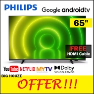 ORI Philips 65 inch Google Android LED TV 65PUT7406/68 4K UHD WIFI Internet TV DVB-T2 65PUT7406