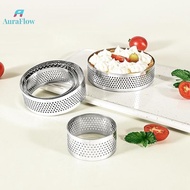 AuraFlow 5/6/7/8/9/10 CM Perforated Tart Rings With Hole Stainless Steel Tart Bottom Tower Fruit Pie