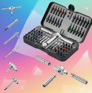 VMAN Precision 66in1 magnetic ratchet screwdriver set Detachable T-handle magneticizer Fix furniture