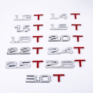 Metal 3D Logo 1.6 1.8 2.0 for car decoration <<< T red>