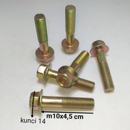 Flange Bolt m10x45 pitch 1.25 smooth original bolt series 7