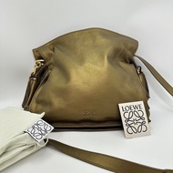 LOEWE FIamenco古銅色 流蘇福袋肩背斜背包28*19*9.5 98新配件塵袋