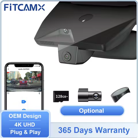 FITCAMX Dashcam for Hyundai i30 N 2018-2024, 4K UHD Built-in WIFI Car DVR Camera for Hyundai Staria 