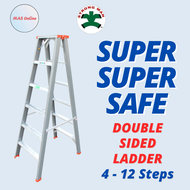 Strongman Double Sided Ladder Heavy Duty  Double Side Ladder Tangga Aluminium Step Ladder Tangga Lip