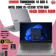 Lenovo ThinkBook 14 Gen 4- i5-1235U 12TH GEN 16GB DDR4 RAM 512GB PCIe NVMe SSD 14-inch FHD  WINDOWS 