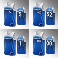 JOCELYN HT1 NBA Minnesota Timberwolves Jersey Towns Anderson Edwards Chaleco Deportivo de Baloncesto