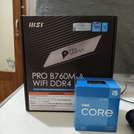 Intel Core i5 12400f + Mobo MSI B760 WiFia