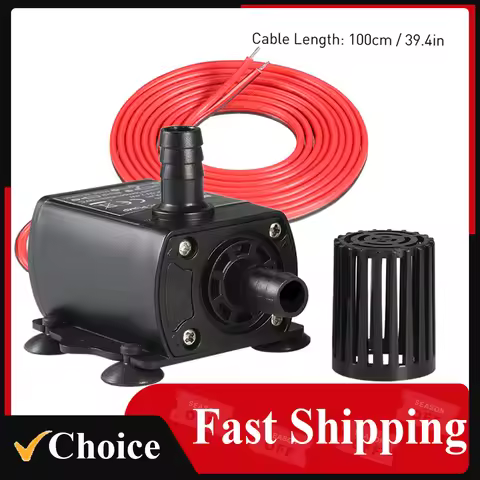 Decdeal DC12V 5W Ultra-quiet Mini Brushless Water Pump Waterproof Submersible Fountain Aquarium Circ