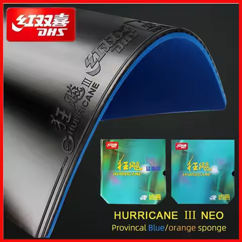 Original DHS Hurricane 3 NEO Provincal Table Tennis Rubber Professional Tacky Ping Pong Rubber with 