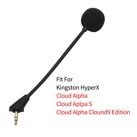 Replacement Game Mic 3.5mm Microphone for Kingston HyperX Cloud Alpha S Cloud9 C9 Edition Gaming Hea