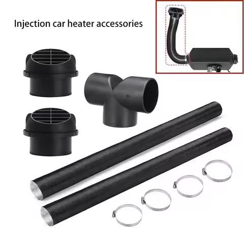 60/75mm Car Auto Heater T Y Pipe Duct Warm Air Outlet Black For Webasto Eberspacher Propex Parking D