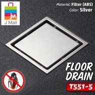 Bathroom SUS304 FLOOR GRATING TILES SQUARE Anti Odor Floor Trap Drain T551-5/ Gun Grey P911-5/522-5G