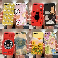 Fashion Cartoon Flower Painted Case For iPhone 7 Plus / 8 Plus Shockproof Soft Silicone Casing