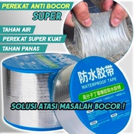 TUKUO  -Lakban Anti Bocor Tambal Atap-Talang-Pipa Air-Waterproof - Lakban Anti Bocor Anti Air Alumunium Foil Tahan Panas Tambal Atap Lem Talang 5CMx3M Tape Perekat Genteng Pipa Bocor Aquarium 5 CM