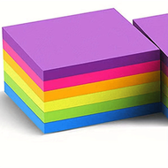 Fluorescent Sticky Notes Paper Colored Memo Pad Student Memo Notepad Office Supplies Sticky Notes 6