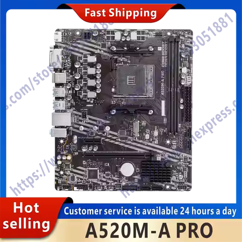 Used A520M-A PRO motherboard Socket AM4 motherboard AM4 DDR4 USB3.2 PCI-E 3.0 M.2 AMD A520 HDMI Micr