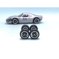 Z032 Hot Wheels Rubber Wheels Tayar Getah - BBS Brown 10mm Medium Axle