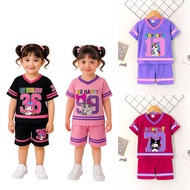 Children's World - Premium Girls' Number Set Shorts Ages 1-6 years - Premium Girls' Number Shirt Set