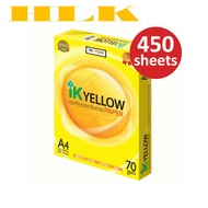 A4 IK Yellow Paper 70 GSM 450 SHEET