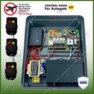 Autogate Control Panel Set with 3x Remote 2 Channel - for Arm Motor/ Swing / Folding Gate (With / Wi