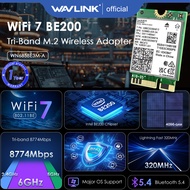 WAVLINK WiFi 6E/7 Wireless Card Intel AX210/BE200 Tri-Band 5400Mbps 2.4GHz/5GHz/6GHz Network Adapter