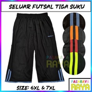 Dewasa Seluar Futsal Tiga Suku Plus Size 6XL 7XL Seluar Sukan Tracksuit Tiga Suku Adult 7664 Tracksu