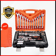 Original 61pcs 82pcs Cr-V Combination Socket Wrench Ratchet Spanner Tools Set Box Car Motor Spark Pl