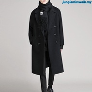 High Quality Jaket Lelaki Quality Cotton Men's long trench coat, autumn and winter woolen coat, men'