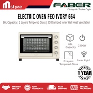Faber FEO Ivory Electric Oven (35L/45L/66L) | 3D Heat, Double Glass, Rotisserie