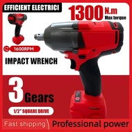 1300NM Cordless Electric WrenchLarge Torque Brushless Impact Wrench Car Truck Repair Power Tools For