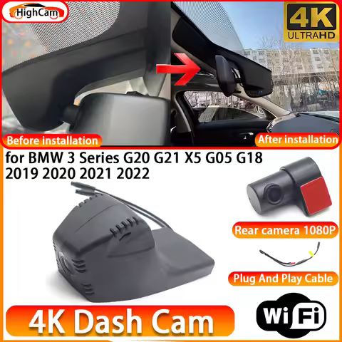for BMW 3 Series G20 G21 X5 G05 G18 2019 2020 2021 2022 OEM 4K DVR Dash Cam Front Rear Camera WiFi V