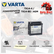 Bateri Kereta / Car Battery - Varta Powersports - AGM - TX14-4 (Auxiliary Battery / Motorcycles)