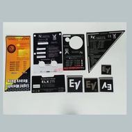 EV Speaker Sign PVC Triangle ev Sticker Back OEM Customized logo Audio Sign Metal Sign New Product