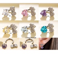 1 Piece Bowknot Heart Shape Horse Shoe Ring Helix Cartilage Earring Piercing 16Gauge