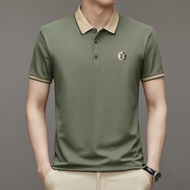 M-5XL Summer Plus Size Short Sleeve Collar T Shirt Fashion All Match Simple Casual Polo Shirt Men
