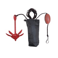 Marine Red Folding Anchor Red Paint Iron Anchor Rubber Boat Fishing Boat Special Anchor with Anchor 