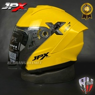 HELM JPX NOVA X HALF FACE JPX DOUBLE VISOR SOLID YELLOW LEMON