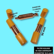 *****] Refrigerator Filter Filled with Filter 1x2 2x1/ ( Dimensions 18.5 x 90 mm) Body 3/s4