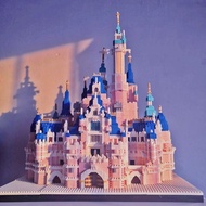 Pink Disney Castle Compatible with Lego Building Blocks Puzzle Assembled Toy Girl Series Valentine's Day Gift